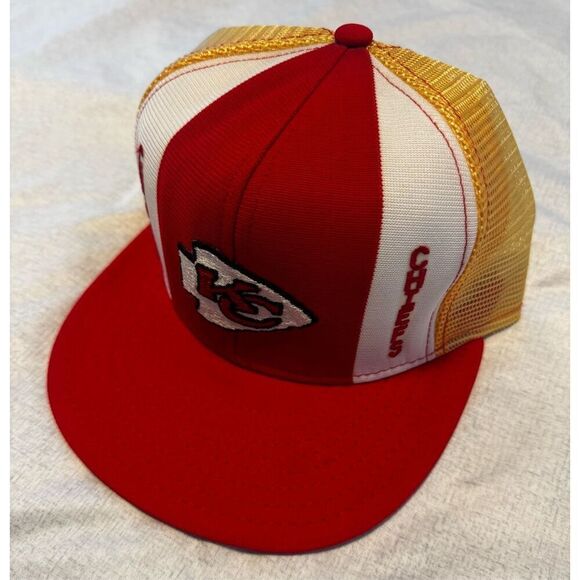 Kansas City Chiefs KC Hat AJD Lucky Stripe Snapback Vintage Mahomes Kelce - Picture 3 of 5